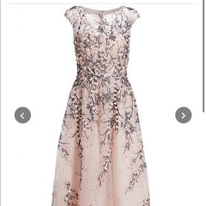 Never worn Teri Jon by Rickie Freeman tulle floral dress.